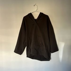 Lattelier oversized medium hooded sweater in charcoal